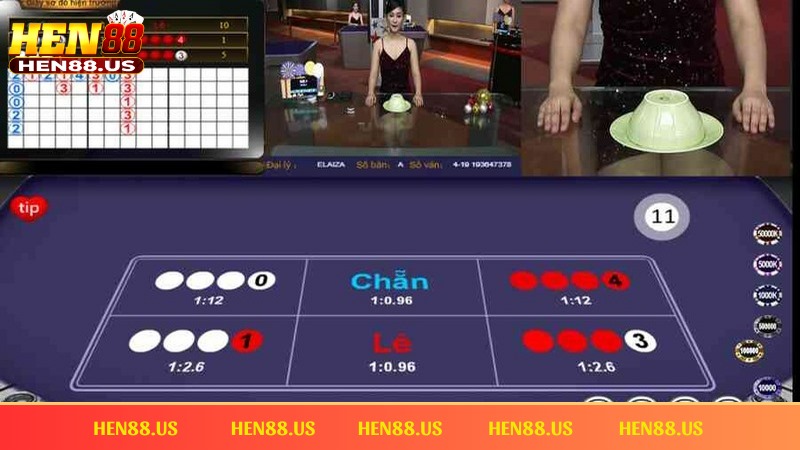 Xóc đĩa livestream Hen88 hình thức đầy lôi cuốn